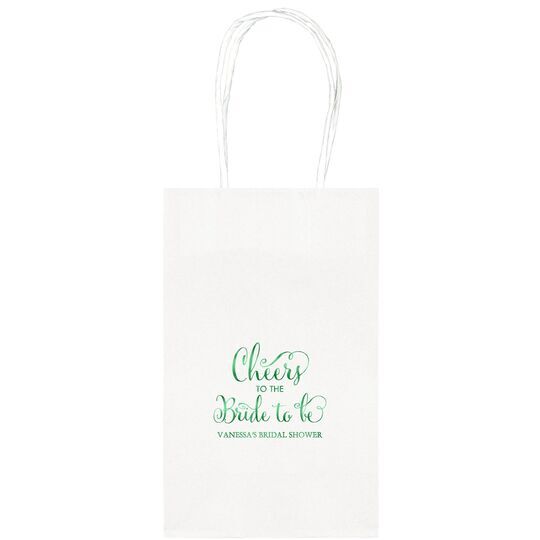 Cheers To The Bride To Be Medium Twisted Handled Bags